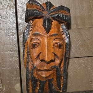 Hand-Carved Wooden Mask